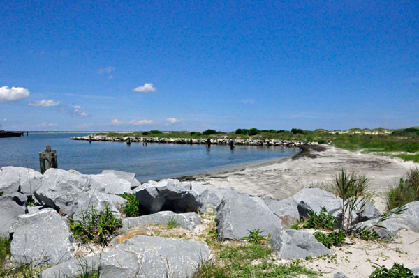 rocks and the swimming beach